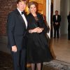 La princesse Maxima et le prince Willem-Alexander des Pays-Bas au dîner de gala de la Fondation Nieuwspoort, le 7 mars 2012 à La Haye.
Après la tragédie familiale qui a frappé la famille royale des Pays-Bas en février 2012 (le prince Friso, victime d'une avalanche, est tombé dans le coma), il a fallu se remettre au travail...