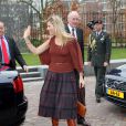  La princesse Maxima en mission pour Qredits, à La Haye, le 7 mars 2012. 
 Après la tragédie familiale qui a frappé la famille royale des Pays-Bas en février 2012 (le prince Friso, victime d'une avalanche, est tombé dans le coma), il a fallu se remettre au travail... 