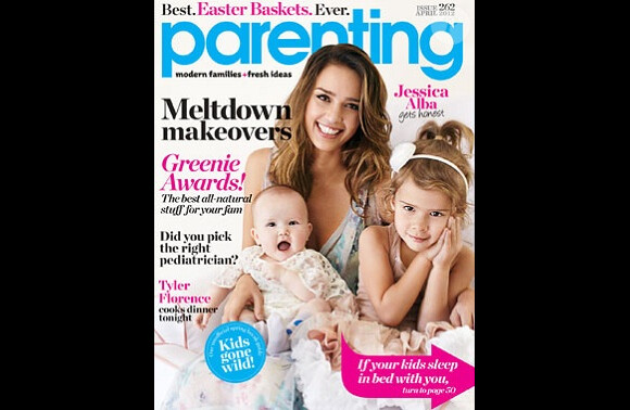 Jessica Alba et ses filles sur la couverture de Parenting Magazine