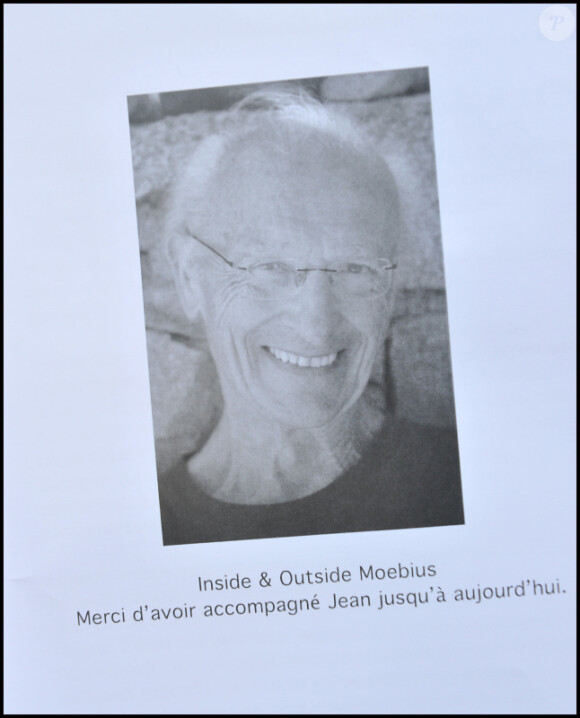 Les obsèques de Jean Giraud alias Moebius à Paris, le 15 mars 2012.