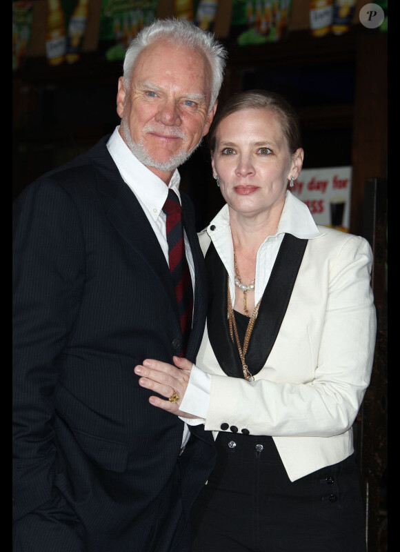 Malcolm McDowell a reçu une étoile sur le Hollywood Walk of Fame avec sa femme Kelly, le 16 mars 2012 à Los Angeles.