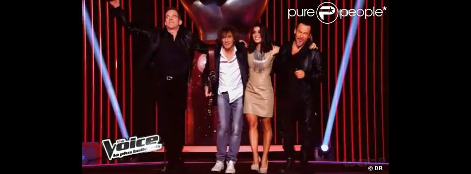Les quatre coachs de The Voice (Jenifer, Louis Bertignac, Florent Pagny ...