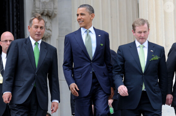 Le président des Etats-Unis Barack Obama, John Boehner et le Premier ministre irlandais Enda Kenny, le 20 mars 2012 à Washington.