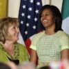Michelle Obama et Fionnuala, épouse du Premier ministre irlandais, le 20 mars 2012 à Washington.