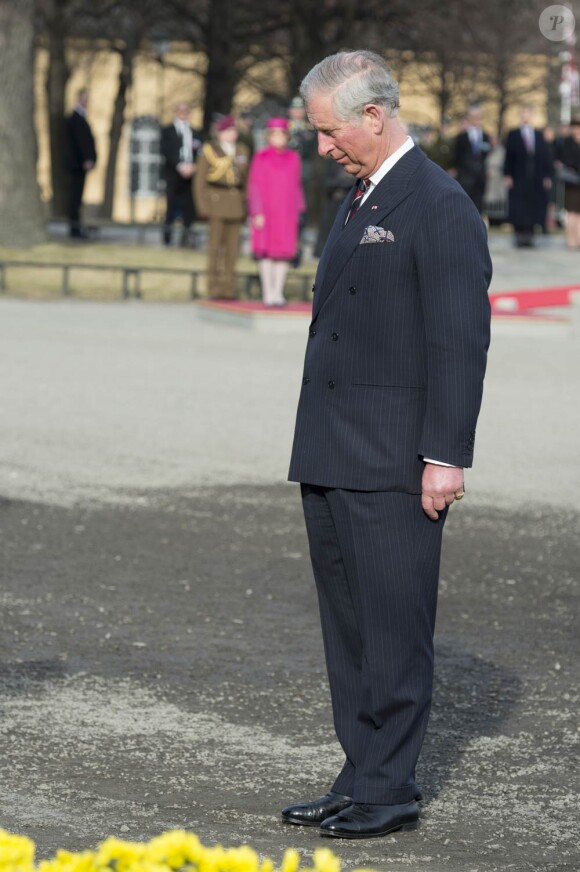Le prince Charles et son épouse Camilla Parker Bowles effectuent fin mars 2012 une tournée en Scandinavie en représentation de la reine Elizabeth II pour son jubilé de diamant. Première étape : la Norvège, du 20 au 22 mars 2012.