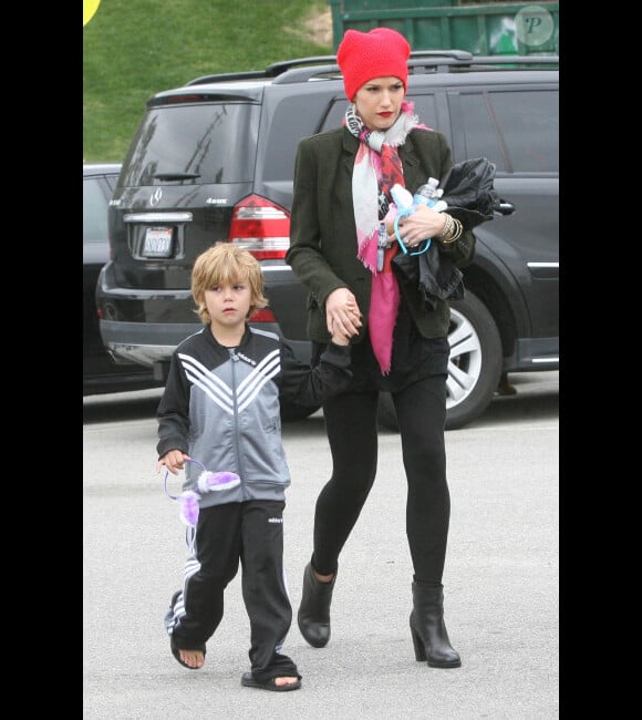 Gwen Stefani et son fils Kingston, le vendredi 23 mars à Los Angeles.