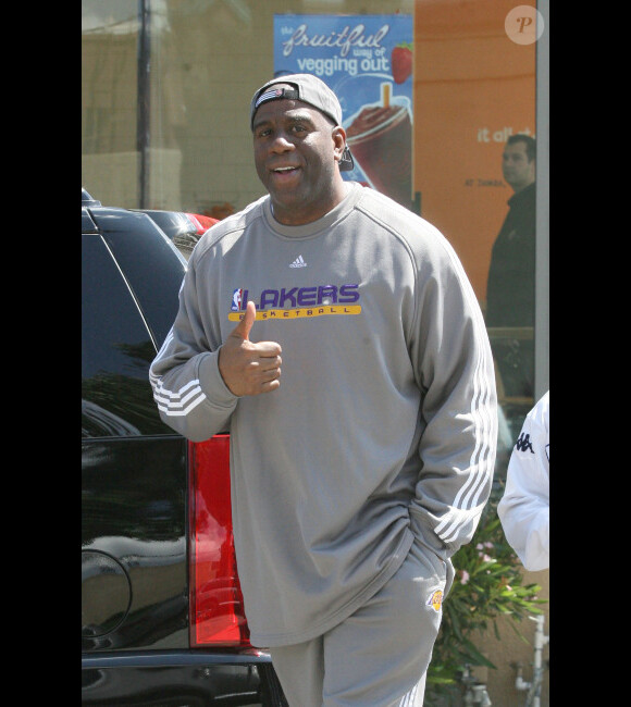 Magic Johnson le 9 avril 2011 à Los Angeles