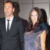 Adriana Lima enceinte et son époux Marko Jaric lors d'une soirée de charité à Miami le 27 mars 2012
