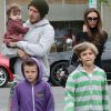Les Beckham en famille dans les rues de Los Angeles en mars 2012