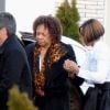 Cissy Houston le 17 février 2012 à Newark lors de l'enterrement de sa fille Whitney Houston