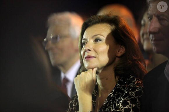 Valérie Trierweiler, lors du grand meeting de François Hollande à Rennes, le mercredi 4 avril 2012.