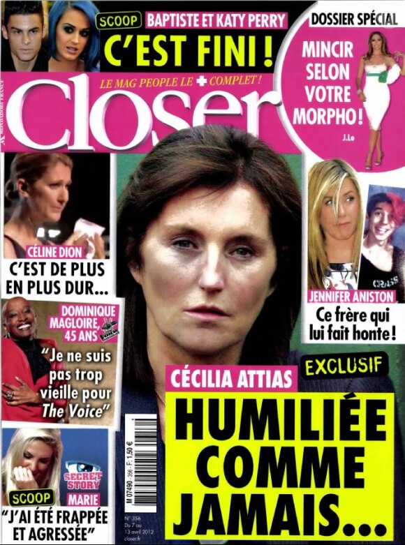 Magazine Closer du samedi 7 avril 2012.