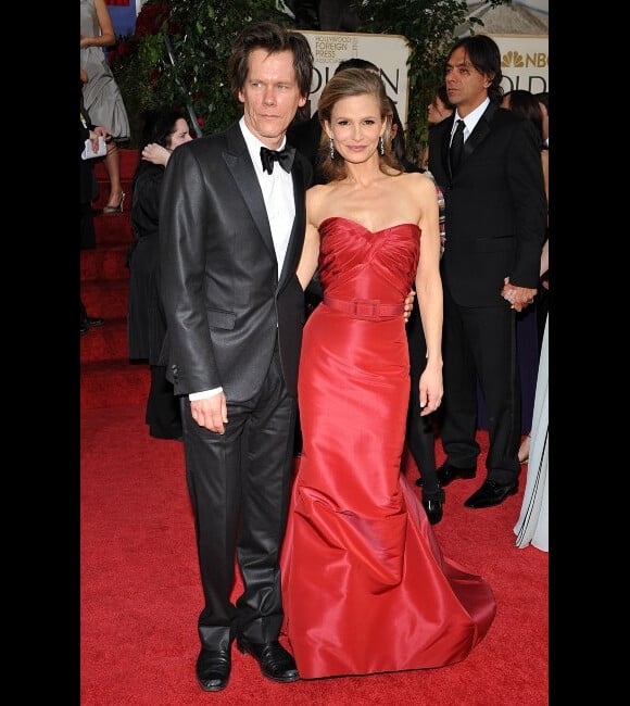 Kevin Bacon et sa femme Kyra Sedgwick, en janvier 2009 à Los Angeles.