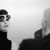 Backstage de la campagne lunettes Chanel avec Linda Evangelista devant l'objectif de Karl Lagerfeld