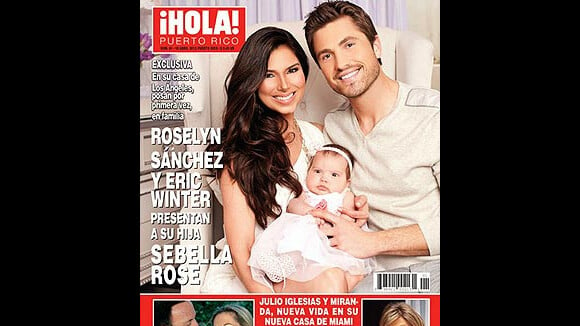 Roselyn Sanchez et Eric Winter, 3 mois après sa naissance, présentent Sebella