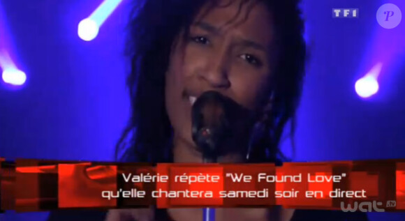Valérie Delgado reprend We Found Love de Rihanna pour le prime de The Voice de ce soir samedi 14 avril 2012 sur TF1
