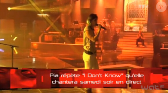 Pia reprend I Don't Know pour le prime de The Voice de ce soir, samrdi 14 avril 2012 sur TF1