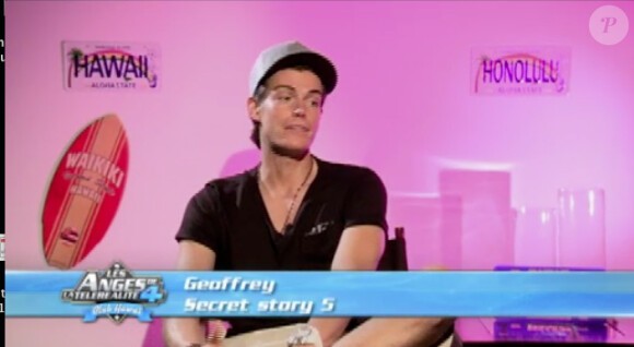 Geoffrey dans les Anges de la télé-réalité 4, sur NRJ 12, lundi 16 avril 2012