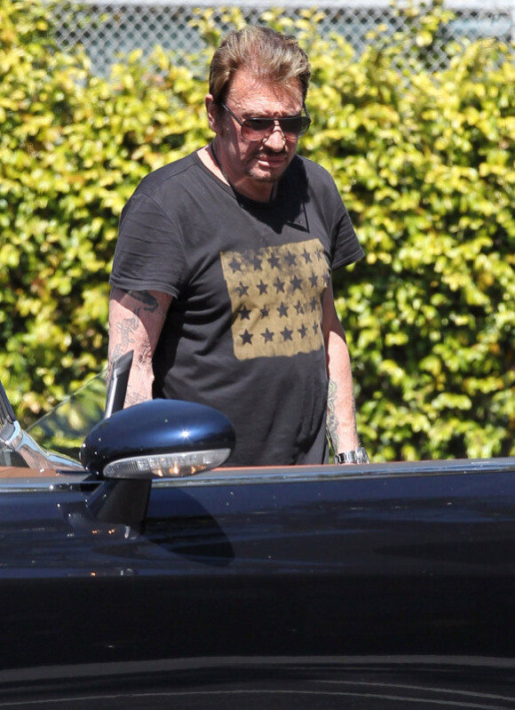 Johnny Hallyday, à Los Angeles, en avril 2012.