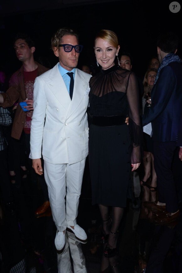 Lapo Elkann et Frida Giannini lors du premier défilé Gucci à Shanghai, le 21 avril 2012.