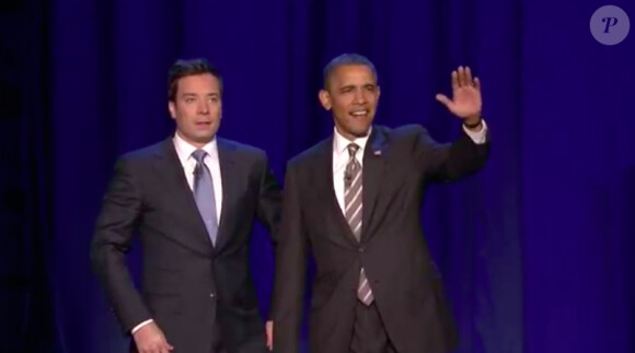 Barack Obama invité du Late Night de Jimmy Fallon, le 24 avril 2012 sur NBC.