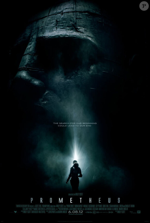 L'affiche de Prometheus de Ridley Scott.