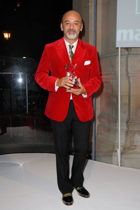 Christian Louboutin et son Prix d'Excellence de la mode Marie Claire à Paris, le 5 octobre 2011.