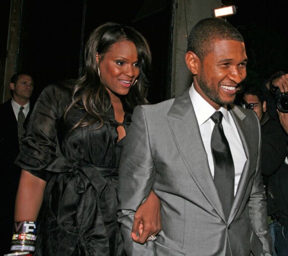Usher et son ex-épouse Tameka en avril 2008