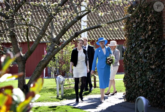La reine Margrethe II de Danemark inaugurait une exposition à Skagen le 3 mai 2012
