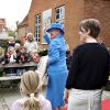 La reine Margrethe II de Danemark inaugurait une exposition à Skagen le 3 mai 2012