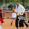 Le prince Frederik de Danemark animait, le 4 mai 2012, l'opération "Play and Stay" orchestrée par la Fédération Danoise de Tennis, dont il est le parrain.