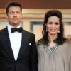 Brad Pitt et Angelina Jolie, enceinte, lors du festival de Cannes 2008
