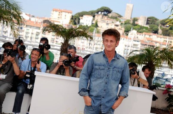 Sean Penn lors du festival de Cannes 2011, lors du photocall du film This Must Be The Place
