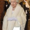 La reine Elizabeth II portant le diadème d'apparat de George IV créé en 1820 lors de l'ouverture du Parlement le 9 mai 2012.