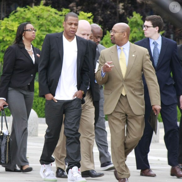 Jay-Z présente son Budweiser Made in America music Festival à Philadelphie (14 mai 2012).