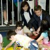 Visite à l'exposition Lego. Le prince Frederik et la princesse Mary de Danemark étaient en visite officielle en Corée du Sud du 10 au 15 mai 2012.