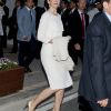 Déjeuner le lundi 14 mai 2012. Le prince Frederik et la princesse Mary de Danemark étaient en visite officielle en Corée du Sud du 10 au 15 mai 2012.
