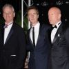 Bill Murray, Edward Norton et Bruce Willis, héros de Moonrise Kingdom, lors du dîner d'ouverture du festival de Cannes le 16 mai 2012