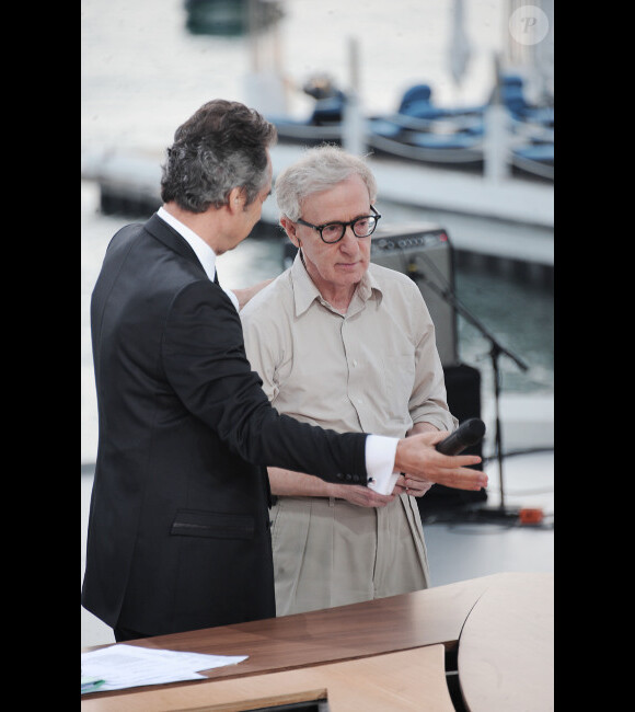 Michel Denisot et Woody Allen en mai 2011 à Cannes.