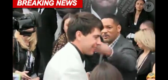 Will Smith qui gifle un journaliste qui a tenté de l'embrasser sur la bouche