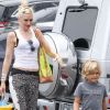 Gwen Stefani emmène ses fils Kingston et Zuma à une fête sur la plage à Los Angeles le 20 mai 2012