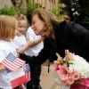 Valérie Trierweiler visite une école française de Chicago, le 21 mai 2012.