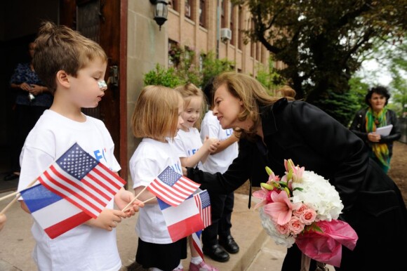 Valérie Trierweiler visite une école française de Chicago, le 21 mai 2012.