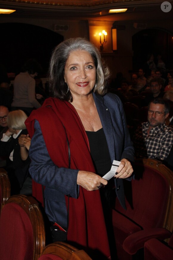 Françoise Fabian à la dernière représentation du Dindon, au théâtre Edouard-VII, à Paris, le 22 mai 2012.