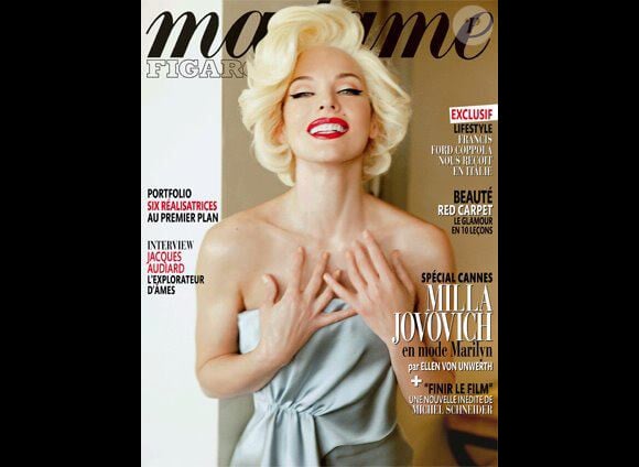 Milla Jovovich est Marilyn Monroe pour Madame Figaro, juin 2012.