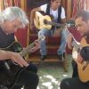 Daniel Guichard et Chico & The Gypsies tournent au Patio de Camargue à Arles la vidéo de la chanson Le Gitan, le 28 mai 2012.