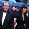 Richard Bohringer et sa fille Romane montent les marches du Festival de Cannes, le 27 mai 2012.