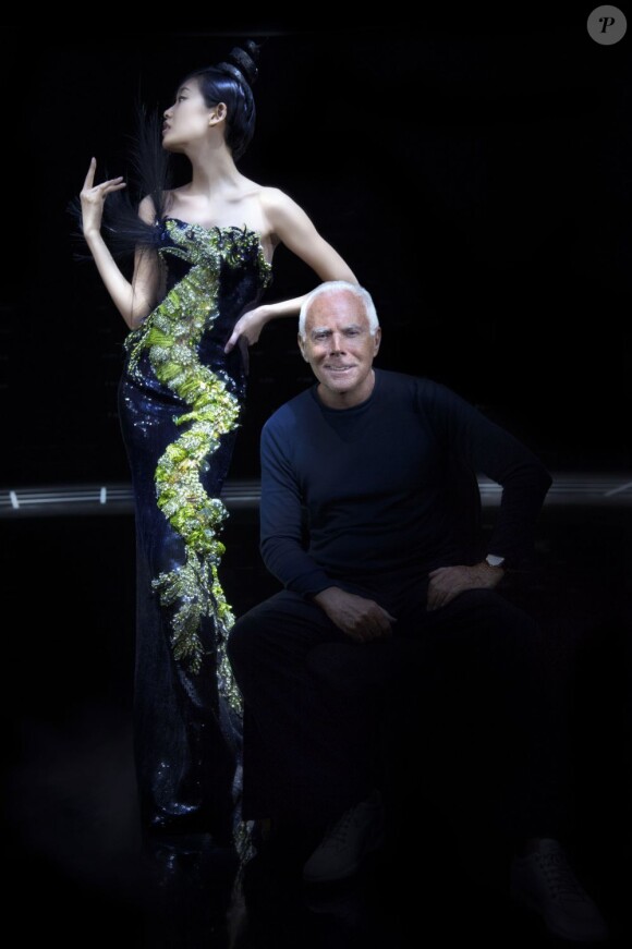 Giorgio Armani présente sa collection Privé inspirée de l'Asie lors de la soirée One Night Only In Beijing. Pékin, le 31 mai 2012.