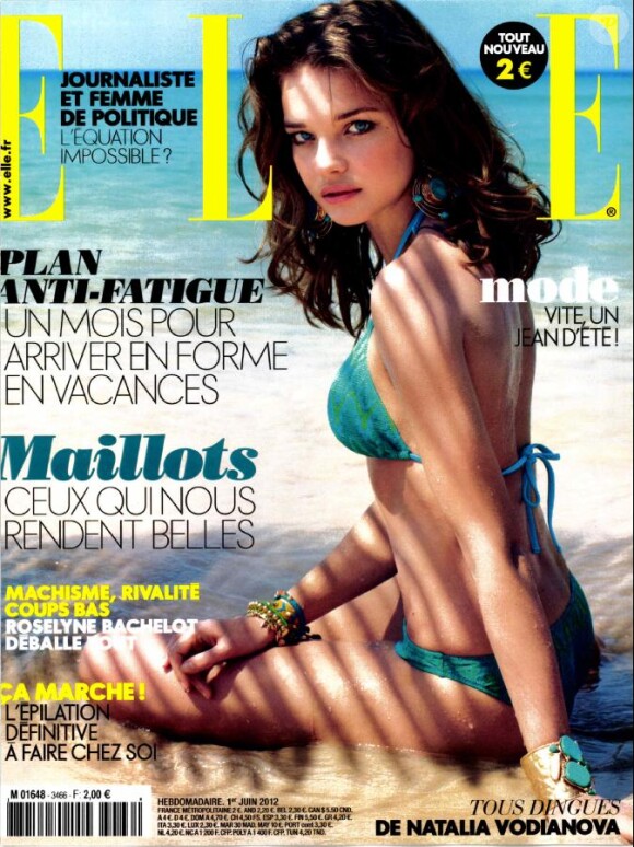 Natalia Vodianova en couverture du magazine Elle, en kiosques le 1er juin 2012.