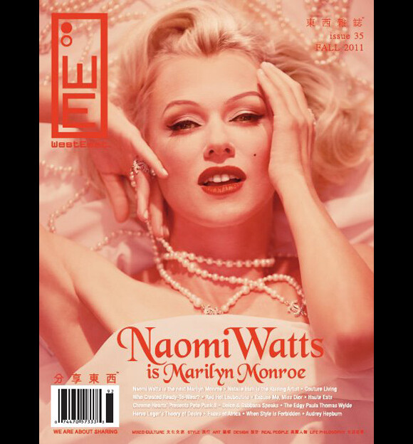 Naomi Watts en couverture de WeastEast Magazine à l'automne 2011.